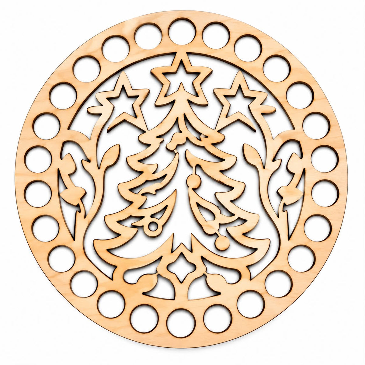 Baza szydełkowa świąteczna – 11 cm-choinka