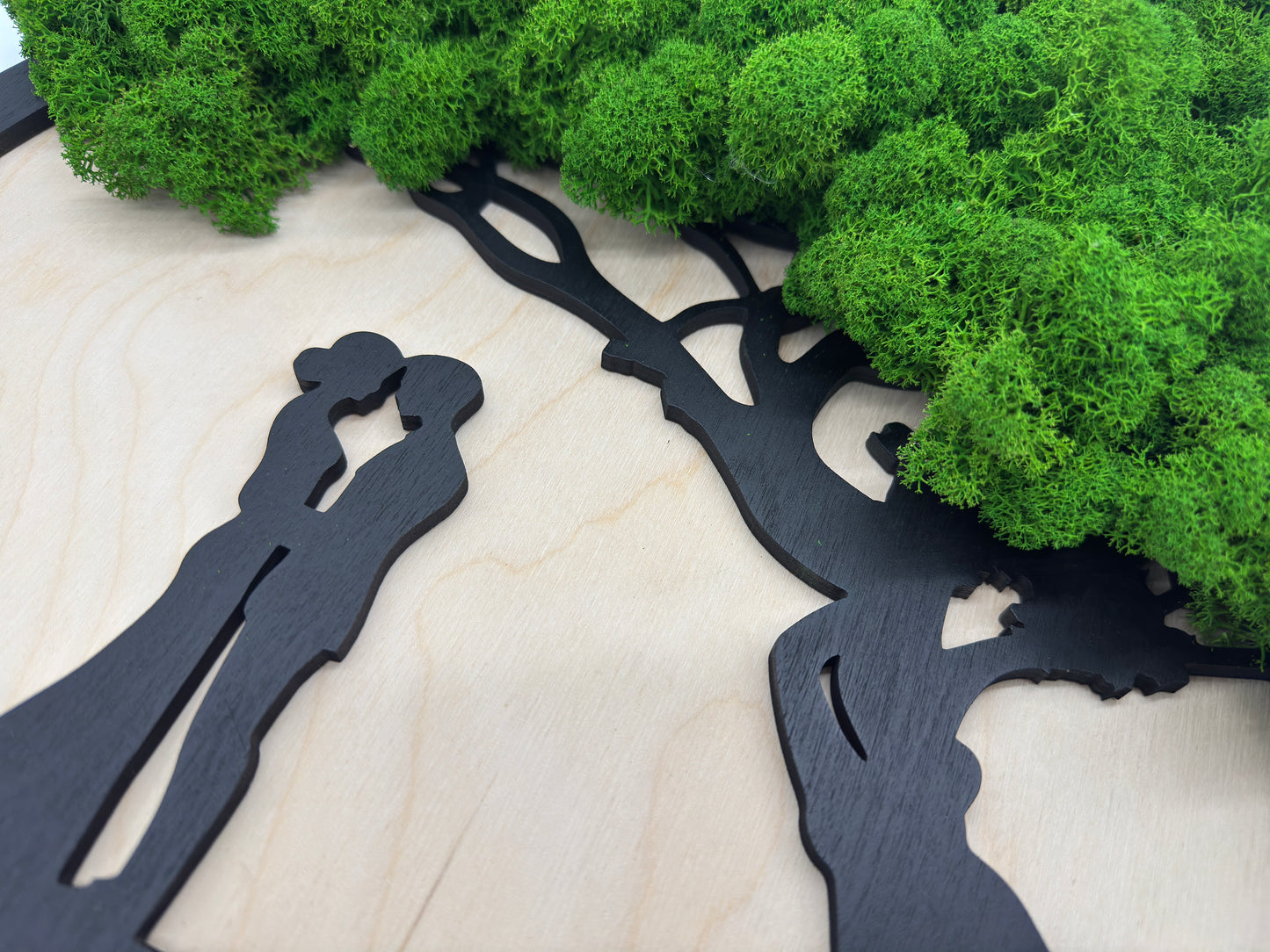 Obraz z mchem para pod drzewem