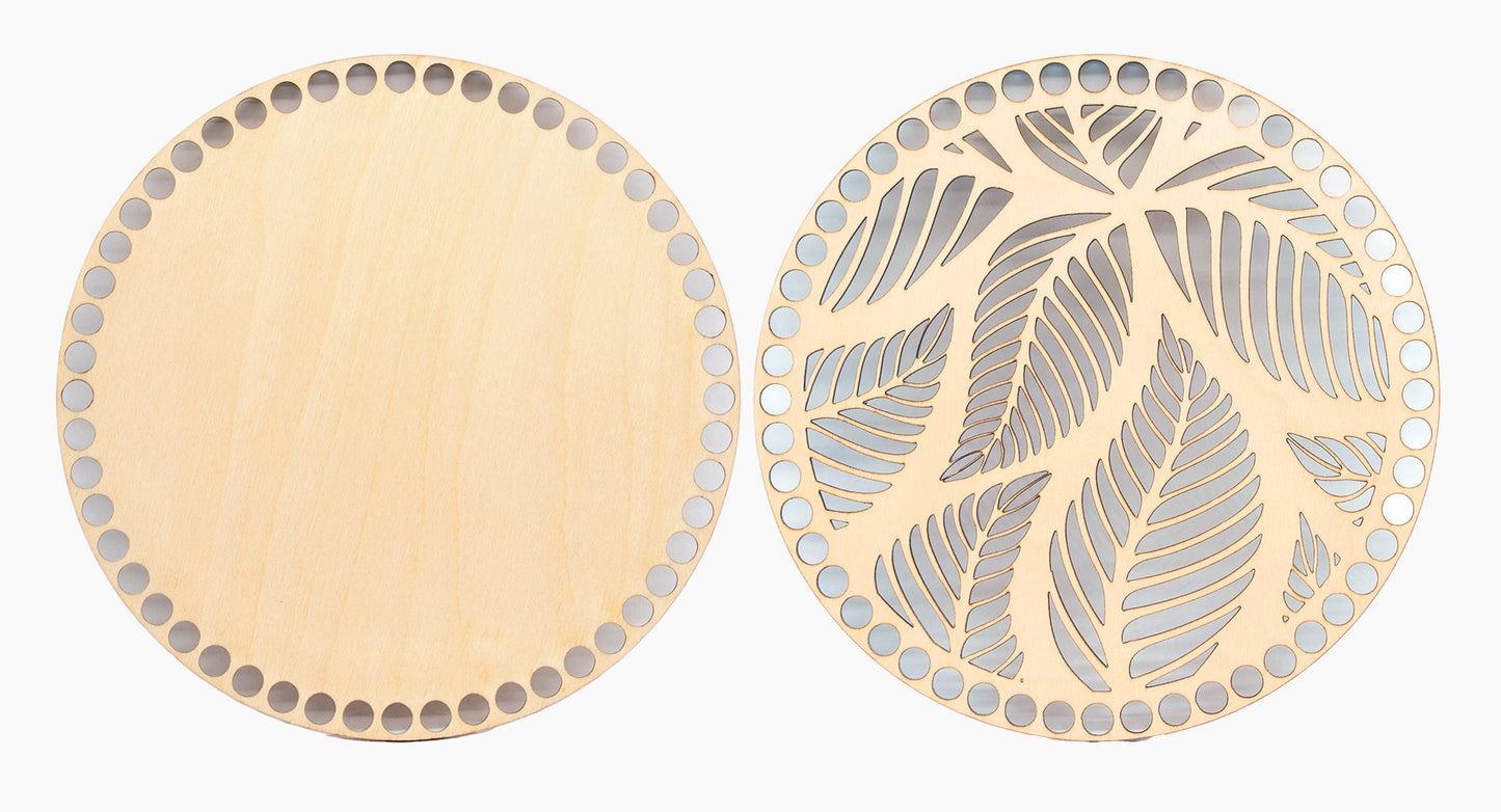 Zestaw baz do koszyka 20 cm – dno + ażurowa przykrywka