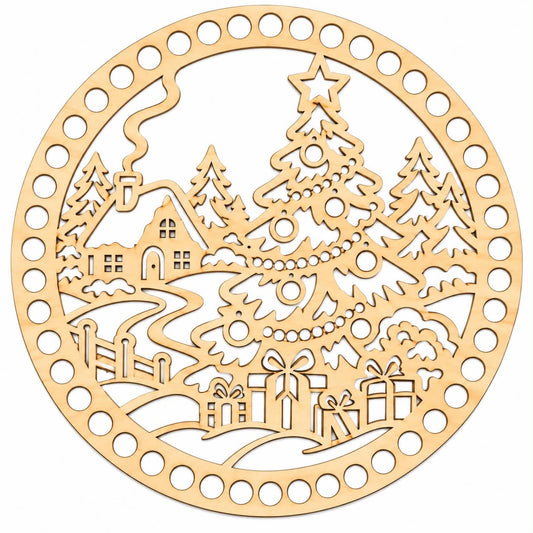 Baza szydełkowa świąteczna domek  – 20 cm