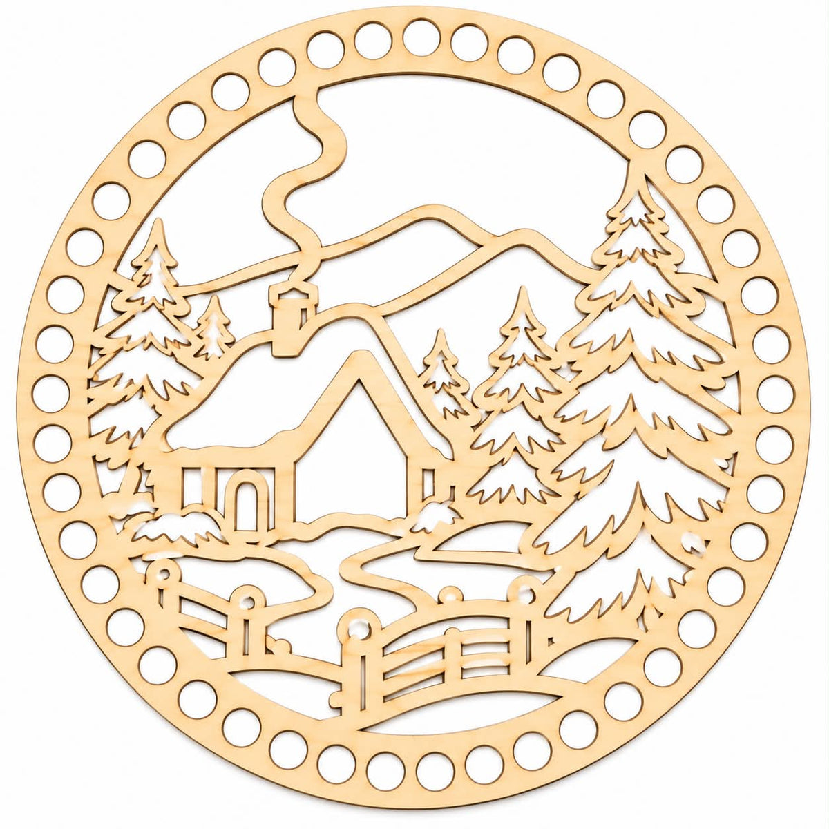 Baza szydełkowa świąteczna domek – 20 cm