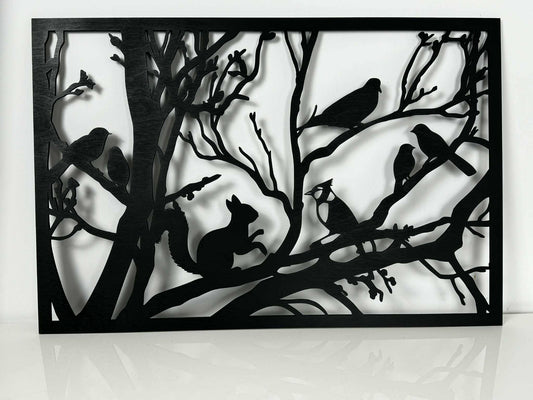 Obraz ażurowy „Leśne gałęzie” – dekoracja ścienna z motywem natury