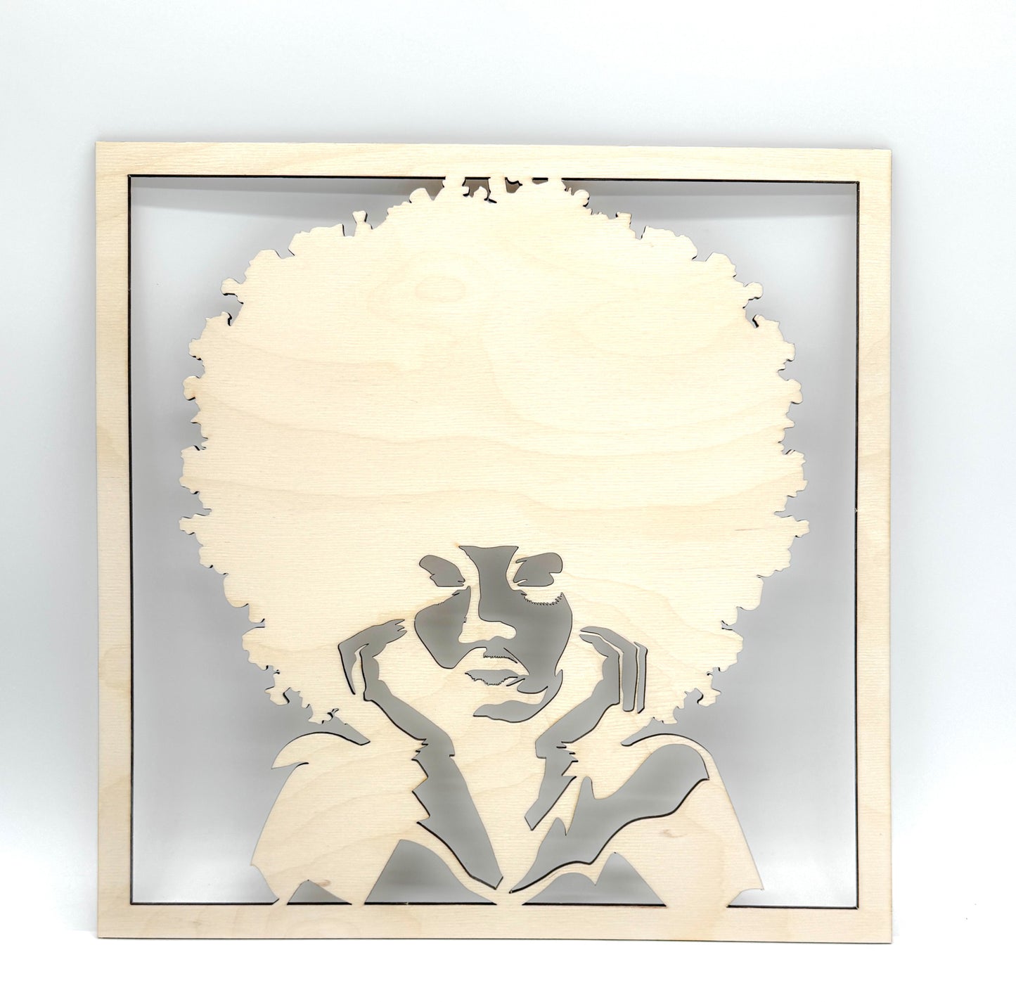 Dekoracja z drewna – Kobieta z afro