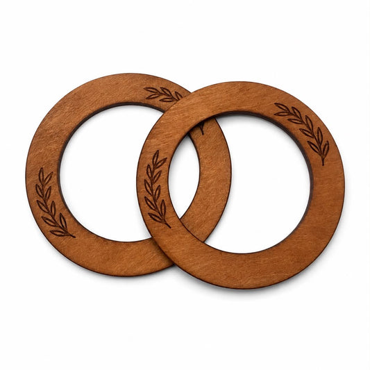 Drewniane rączki do torebki – uchwyty do torby handmade 15 cm