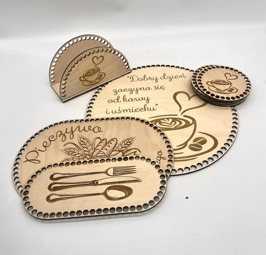 Komplet baz do szydełka – „Śniadaniowy zestaw handmade”